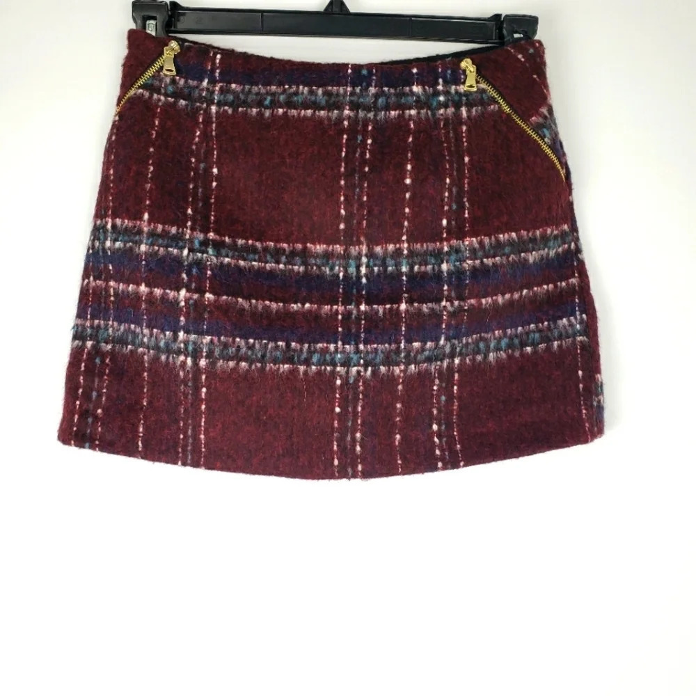 River Island Plaid Mini Skirt Size 2